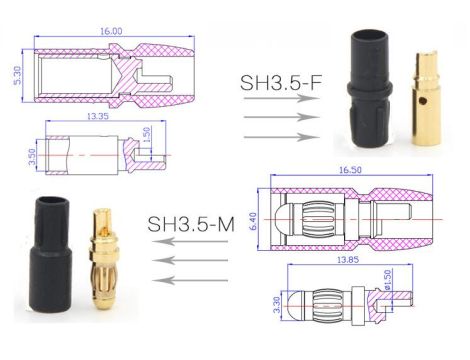 Złącze Amass SH3.5-F - 12