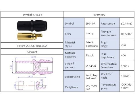 Złącze Amass SH3.5-F - 13