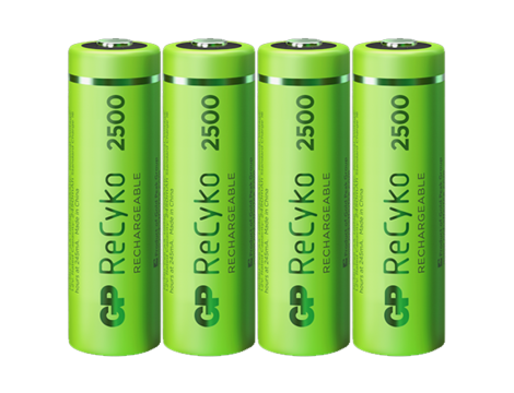 4 x GP Recyko New R6/AA 2500 Series 1,2V