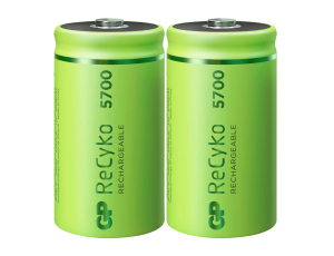 2 x GP Recyko+ New R20/D 5700mAh Series