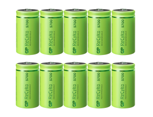 10 x GP Recyko New R20/D 5700mAh Series