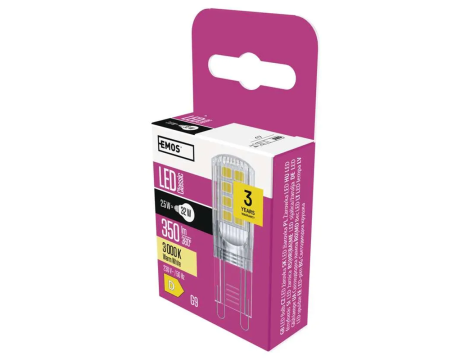 EMOS G9 2.5W WW light bulb ZQ9535 350lm - 3