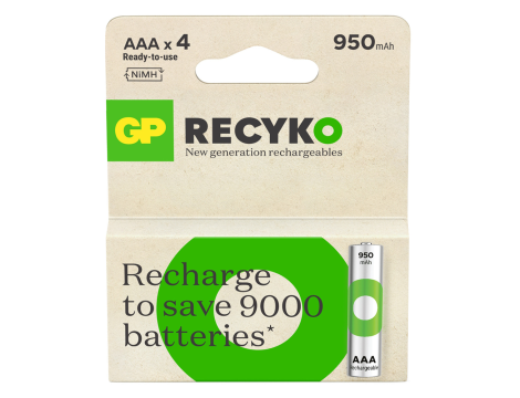 GP Recyko New R03/AAA 950mAh B4 1,2V