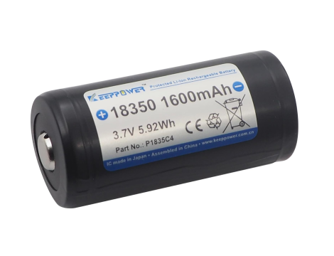 KP ICR18350-160PCM 1600mAh Li-ION - 3