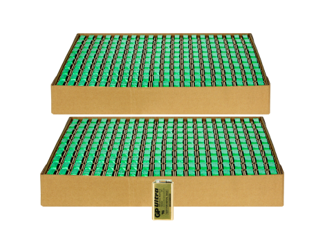 400 x Bateria alkaliczna GP ULTRA Industrial 9V 1604AU (6LF22) (400 szt.)