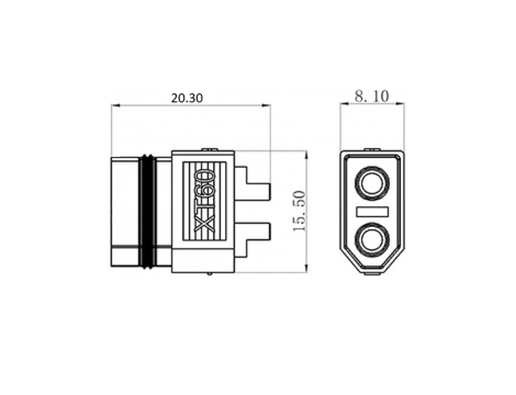 Amass XT60W-F connector - 6