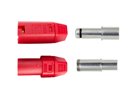 Q-HOBBY QS12H-F+M RED female & male connector 250/320A - 4