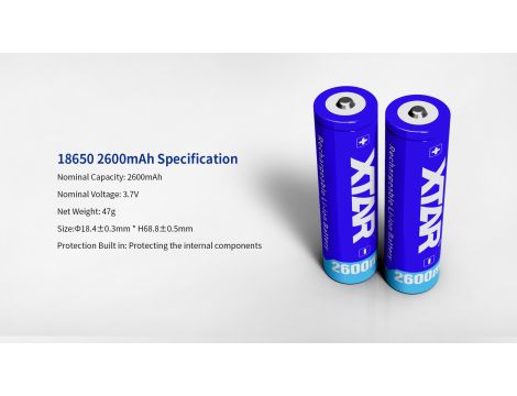 XTAR 18650-260PCM 2600mAh Li-ION - 5