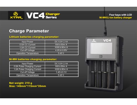 Ładowarka XTAR VC4 18650/32650 - 29