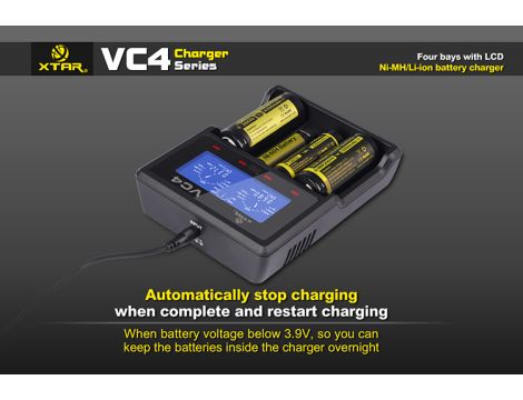 Charger XTAR VC4 for 18650/32650 USB - 25