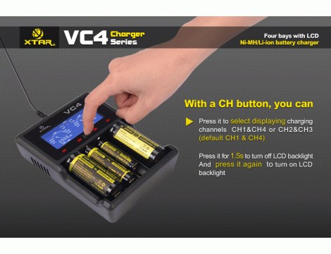 Charger XTAR VC4 for 18650/32650 USB - 31