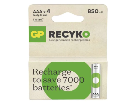GP Recyko HR03/AAA 850mAh Series B4 1,2V