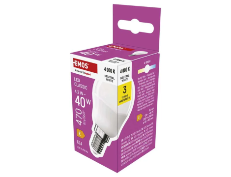 Bulb EMOS CLS E14 4,2W NW ZQ1E23 - 3