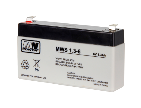 Akumulator żelowy 6,0V/1,3Ah  MWS-KB Pb - 3