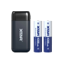 Zestaw XTAR: Ładowarka XTAR PB2SL BLACK + Akumulatory XTAR 18650-400PCM 4000mAh Li-ION