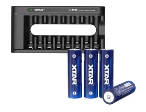 Zestaw XTAR: Ładowarka XTAR LC8 AA/AAA 1,5V Li-ION + Akumulatory XTAR 14500-1.5V 4150mWh Li-ION AA