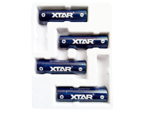 Zestaw XTAR: Ładowarka XTAR LC8 AA/AAA 1,5V Li-ION + Akumulatory XTAR 14500-1.5V 4150mWh Li-ION AA - 5