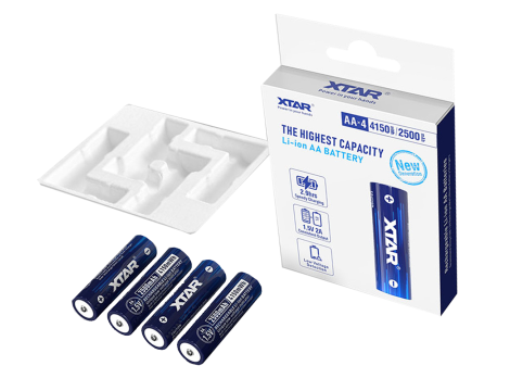 Zestaw XTAR: Ładowarka XTAR LC8 AA/AAA 1,5V Li-ION + Akumulatory XTAR 14500-1.5V 4150mWh Li-ION AA - 6