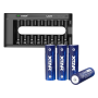 Zestaw XTAR: Ładowarka XTAR LC8 AA/AAA 1,5V Li-ION + Akumulatory XTAR 14500-1.5V 4150mWh Li-ION AA