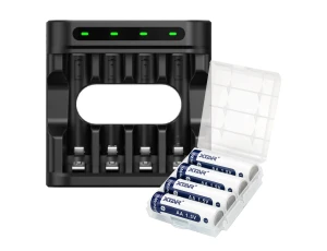 Zestaw XTAR: Ładowarka L4 NEW AA/AAA 1,5V Li-ION + Akumulatory XTAR 14500-1.5V 3300mWh Li-ION AA