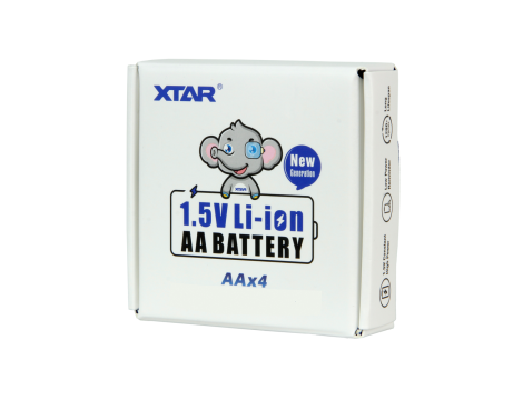 Zestaw XTAR: Ładowarka L4 NEW AA/AAA 1,5V Li-ION + Akumulatory XTAR 14500-1.5V 3300mWh Li-ION AA - 5