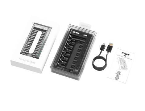 Zestaw XTAR: Ładowarka XTAR L8 AA/AAA 1,5V Li-ION + Akumulatory XTAR 14500-1.5V 4150mWh Li-ION AA - 3