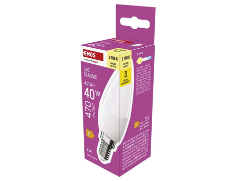 Żarówka EMOS świeczka LED E14 ZQ3E21 - 3