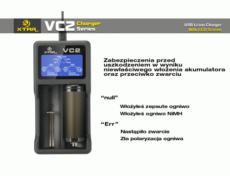 Ładowarka XTAR VC2 18650/26650 - 26