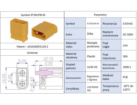 Amass XT30UPB-M connector - 2