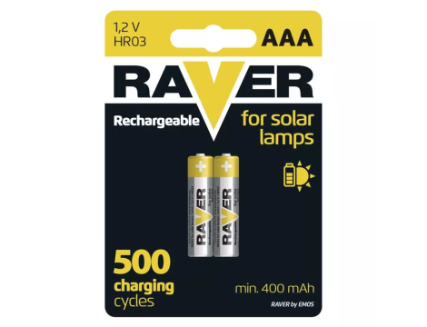 Rechargeable R03/400mAh RAVER SOLAR