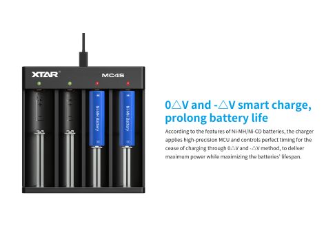 Charger XTAR MC4S for 18650/26650 USB Li-ION/Ni-MH 4 channels - 19