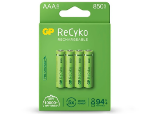 GP Recyko R03/AAA 850mAh Series B4 1,2V