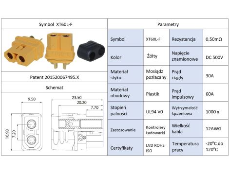 Amass XT60L-F connector - 5