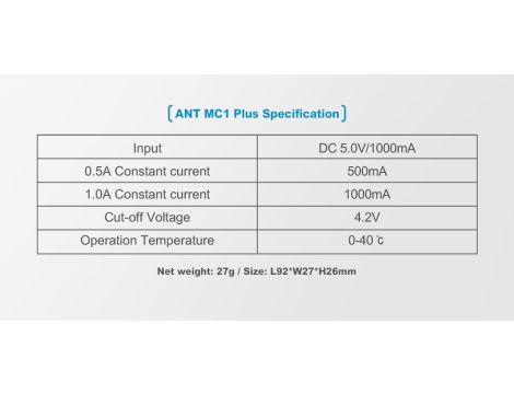 Ładowarka XTAR MC1 Plus ANT 18650/26650 - 15