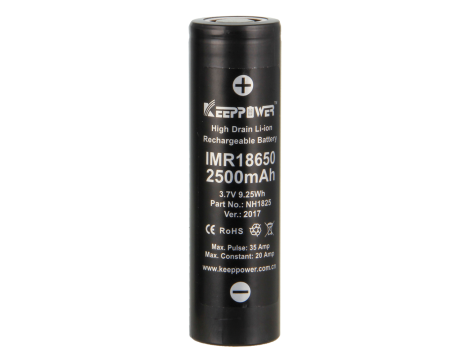 KEEPPOWER IMR18650 2500mAh 3,7V - 3