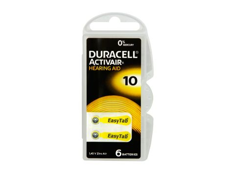 Hearing Aid Battery DA10 90mAh DURACELL