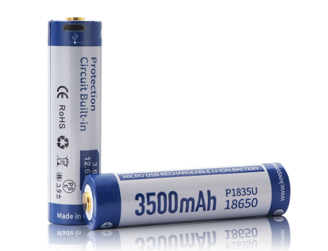 KEEPPOWER ICR18650-350PCM 3500mAh Li-ION m-USB