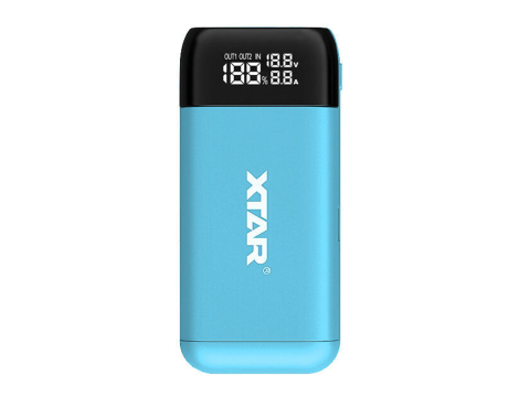 Portable Power Bank Charger XTAR PB2S BLUE 18650/21700 - 4