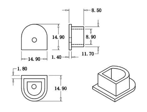 Connector cover SG114F2 50A red + black - 4