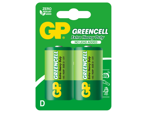 Battery R20 GREENCELL GP