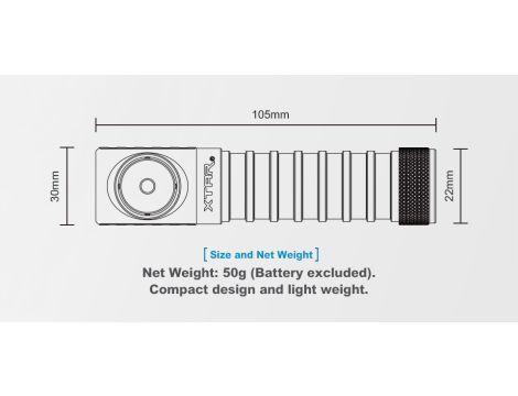 Headlamp XTAR H3 Warboy 1000lm - 23