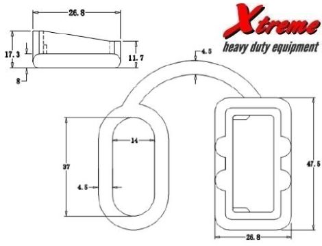 Connector cover SG111F1 50A red - 6