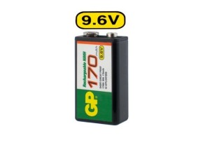 GP 6F22/9V 170mAh Series 9,6V  Ni-MH  (1