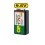 GP 6F22/9V 170mAh Series 9,6V  Ni-MH  (1 - 3