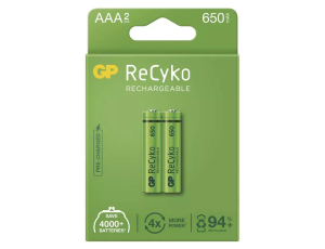 GP Recyko New R03/AAA 650mAh Series B2