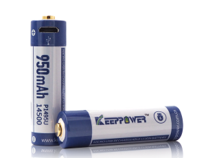 KEEPPOWER ICR14500-95PCM 950mAh Li-ION m-USB