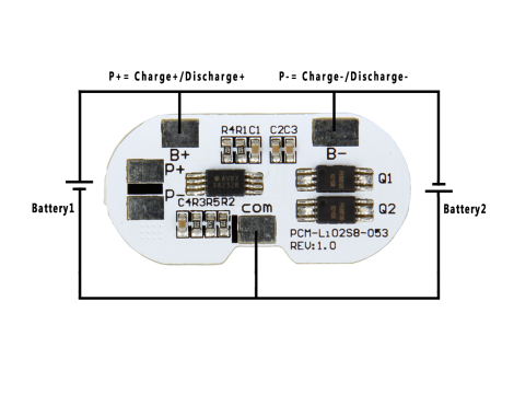 PCM-L02S08-053 for 7,4V / 5A - 2