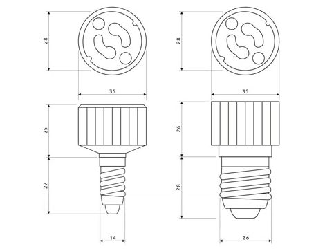 ADAPTER KOBI K005 E14 NA GU10 - 4