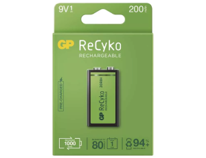 GP Recyko New 6F22/9V 200mAh Series 8,4V