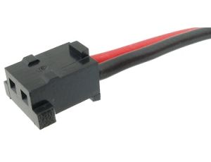 Plug with wires  9156-2P AWG24/15 red/blk (2PIN) - 2